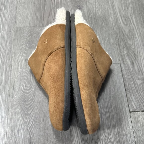 Mens Alfons Orthotic Comfort Slipper Size 11 Brown Suede Sherpa Lined Shoe main image 5